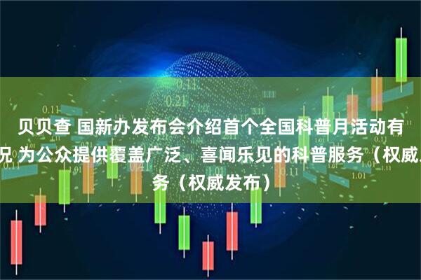贝贝查 国新办发布会介绍首个全国科普月活动有关情况 为公众提供覆盖广泛、喜闻乐见的科普服务（权威发布）
